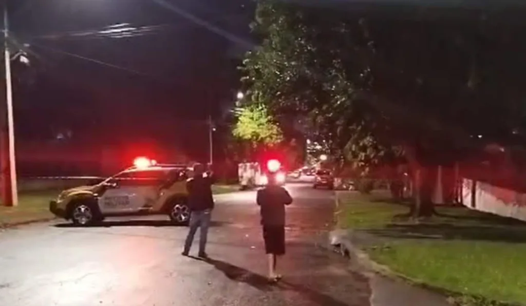 Local em que a Polícia Militar está em ocorrência