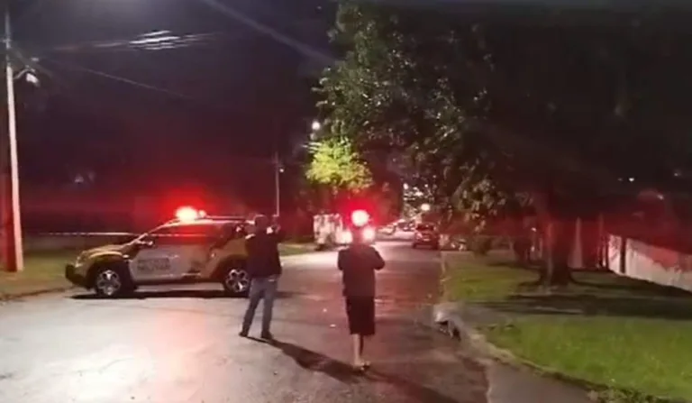 Local em que a Polícia Militar está em ocorrência