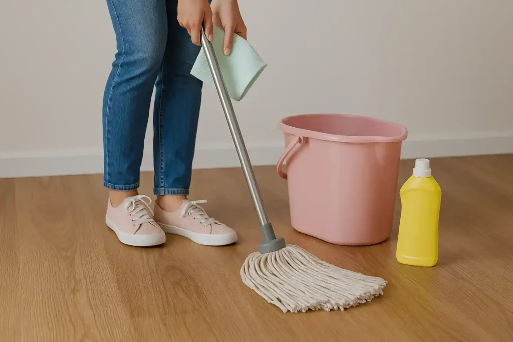 Piso engordurado Limpe sem esforço