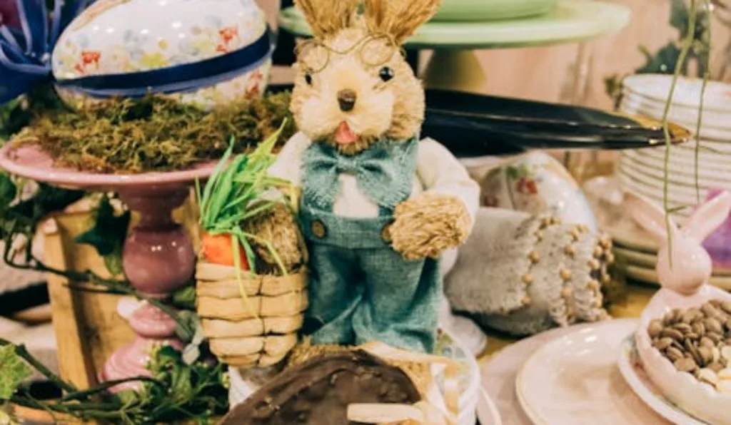 Imagem de um coelho com chocolate.