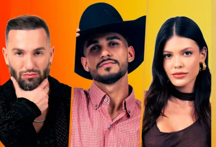Diego, João Gabriel e Vitória estão no BBB 25 (Imagem: Reprodução)