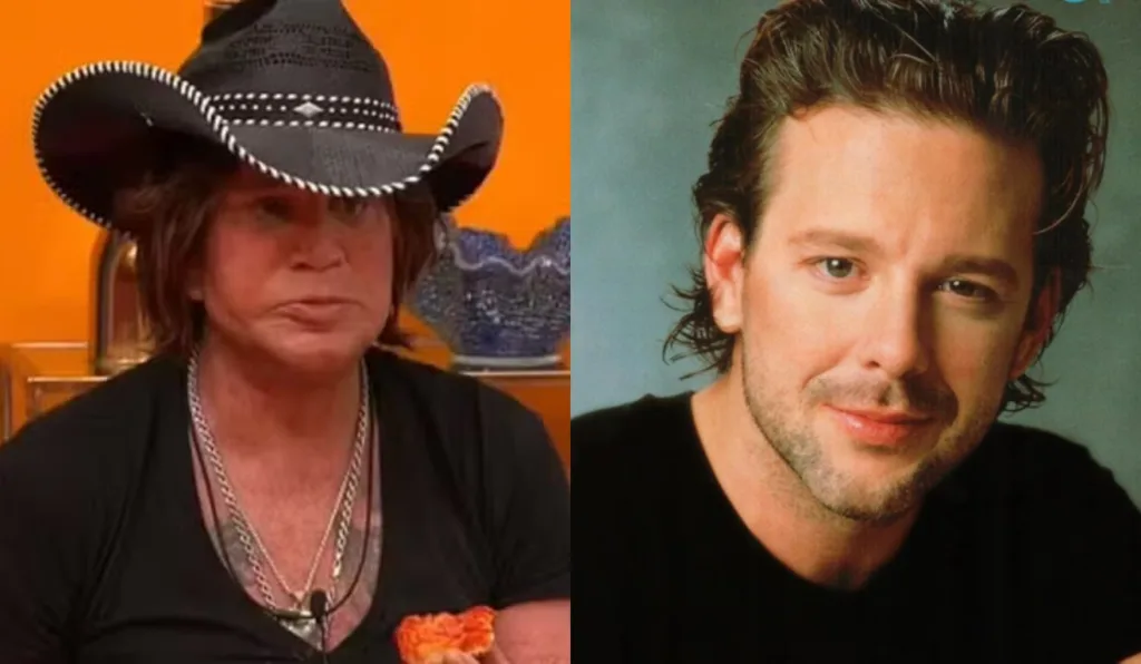 Colagem do antes e depois do Mickey Rourke.