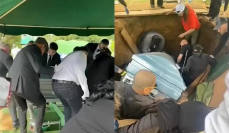 Acidente em enterro termina com filho do morto esmagado por caixão