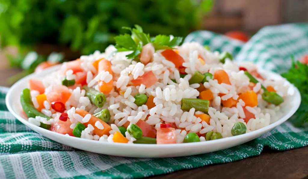 arroz perfeito com vinagre no preparo