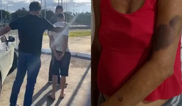 jovem sendo preso após estuprar mãe