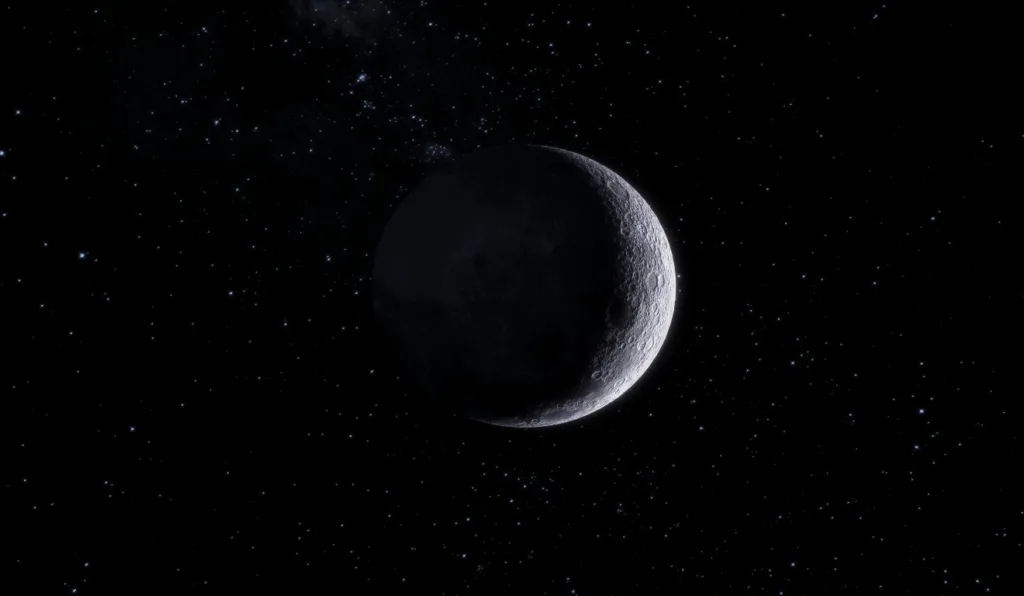 Lua na fase minguante.