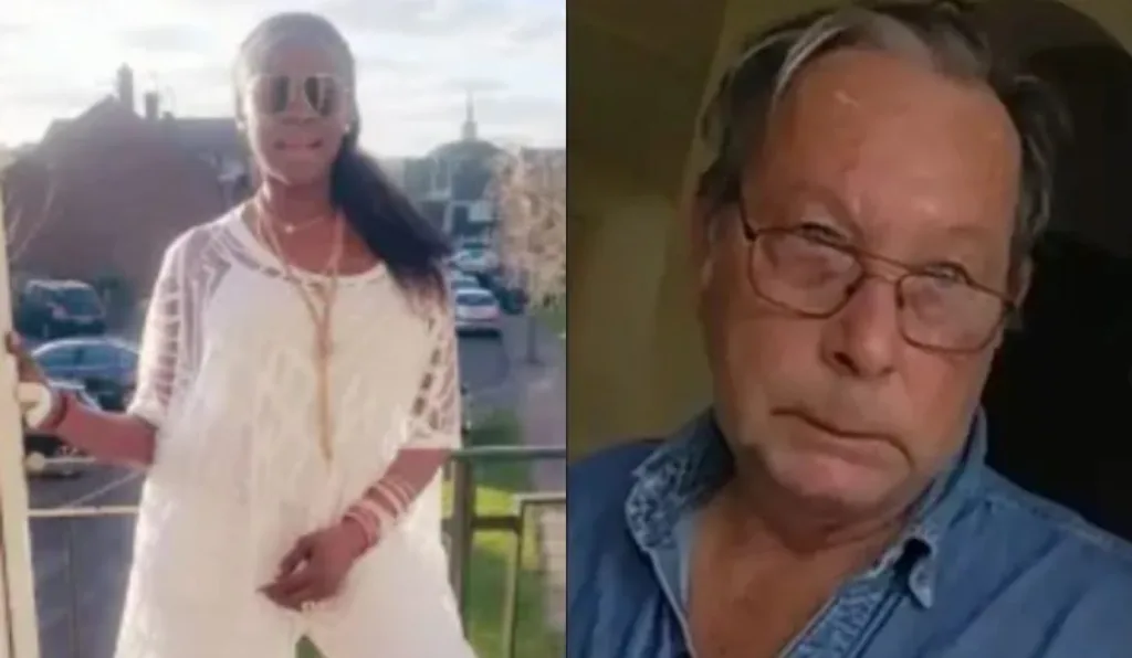 Mulher de óculos na esquerda e homem sério à direita