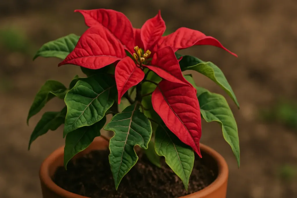 Bico-de-papagaio com folhas tortas Talvez o substrato esteja velho demais