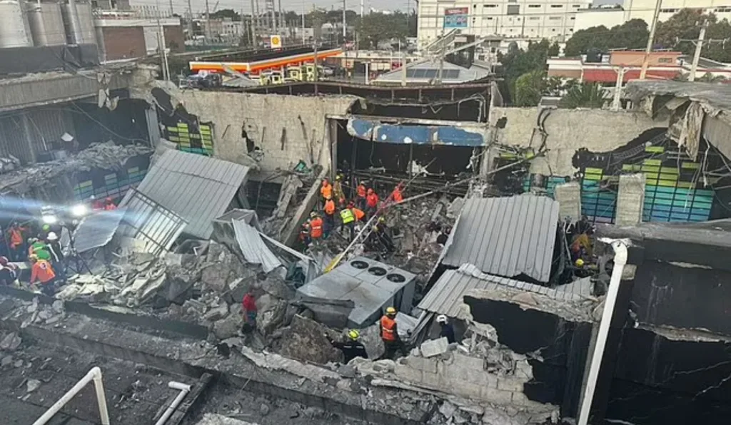 foto de uma boate que desabou