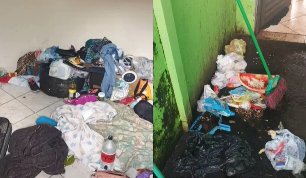 quarto onde a idosa foi encontrada trancada