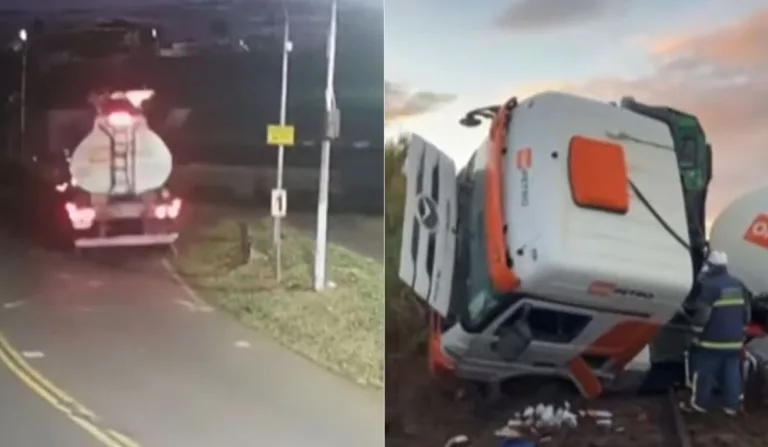 caminhão atingido por trem destruído