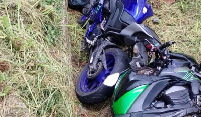 Motociclista se desequilibra e é atropelado por outra moto na BR-277