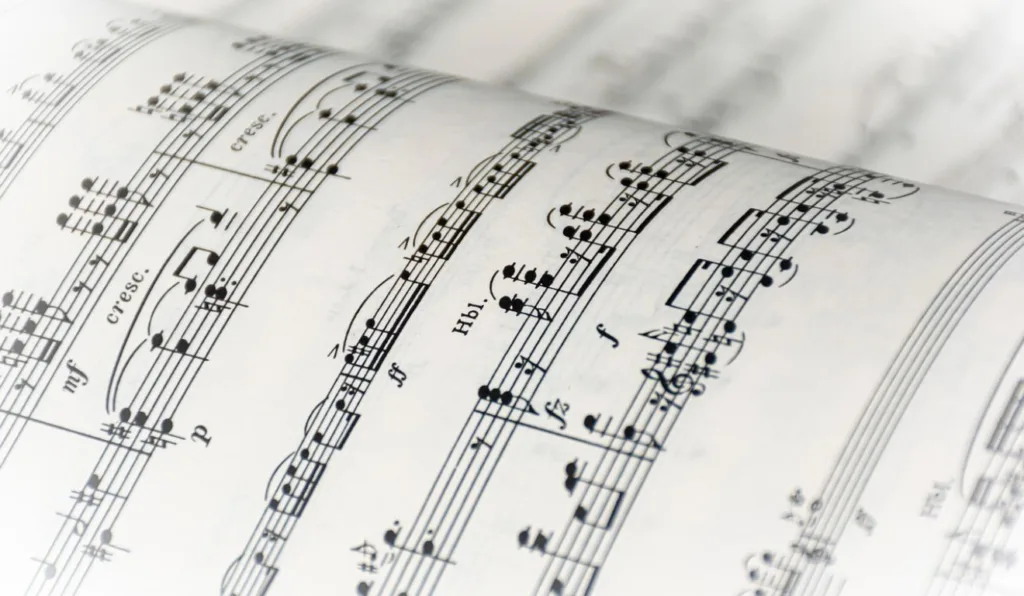 partitura de uma música