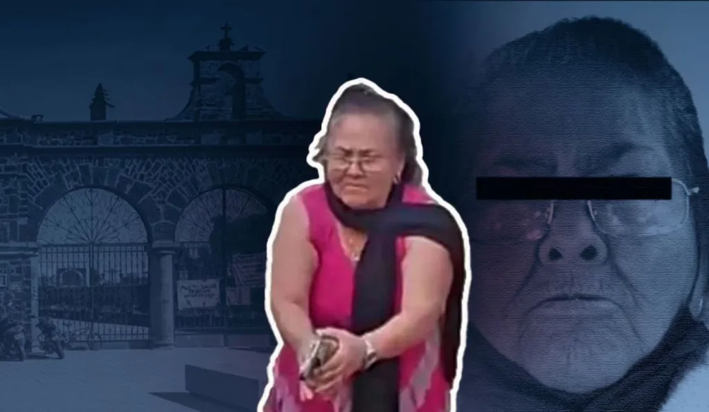 Idosa de 74 anos, identificada como Carlota, com arma na mão