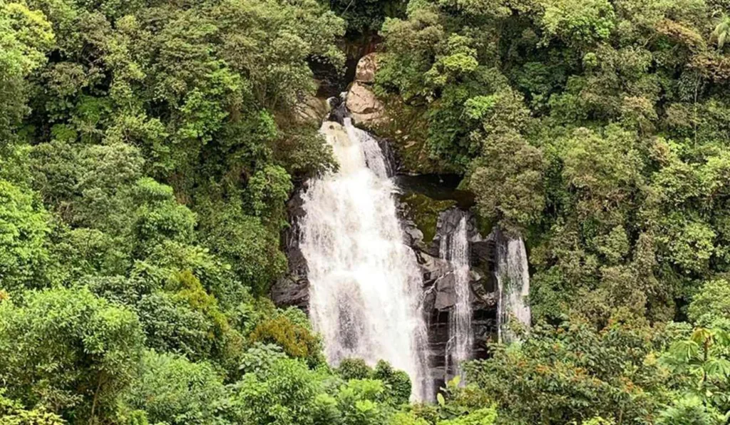 Cachoeira Véu de Noiva, na Serra do Mar