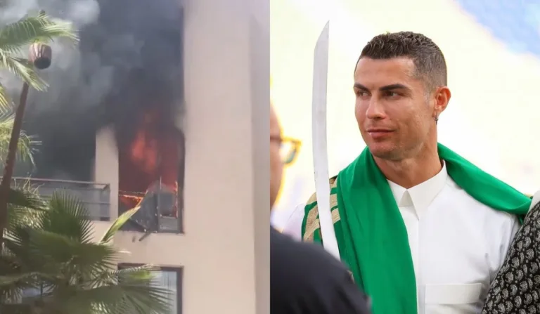 hotel do cristiano ronaldo pegando fogo