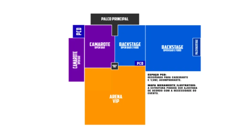 Setores do Curitiba Country Festival 2025.