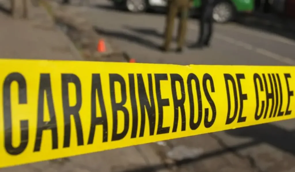 Faixa da polícia do Chile.