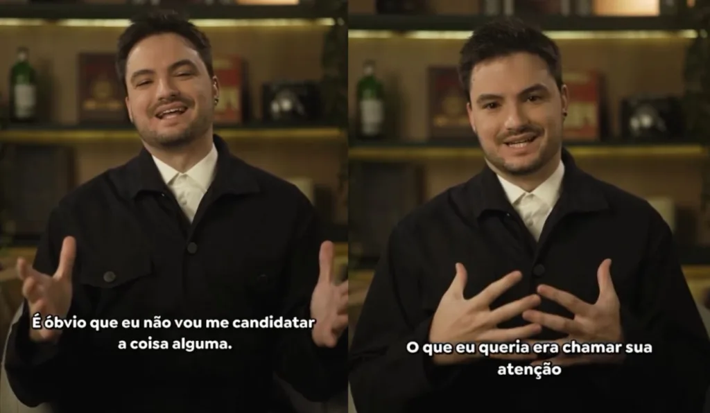prints do vídeo do felipe neto falando que mentiu sobre pré-candidatura