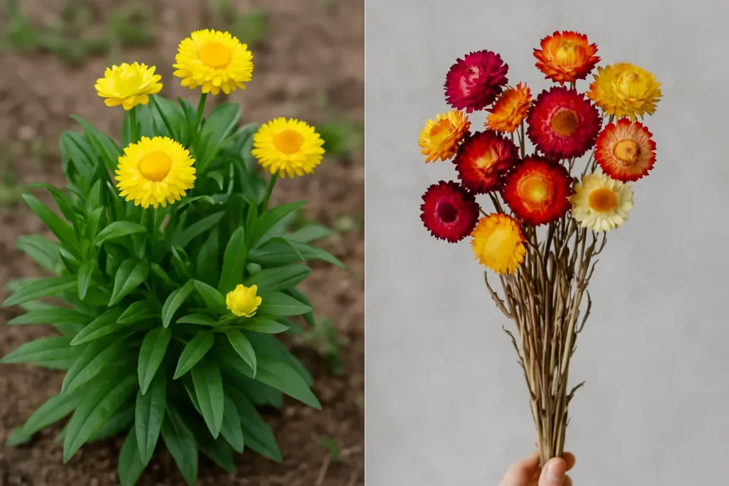 Sempre-viva tipos, cores, cuidados e como mantê-las por anos depois da colheita