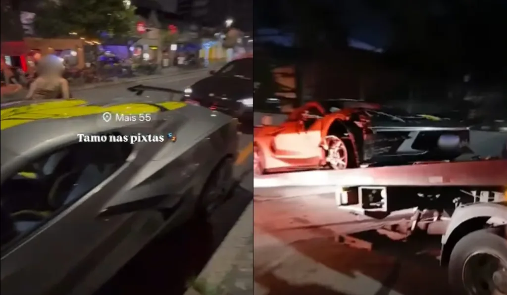Poucas horas antes do acidente, influencer postou um vídeo do veículo em frente a uma balada; depois o carro foi flagrado em um guincho