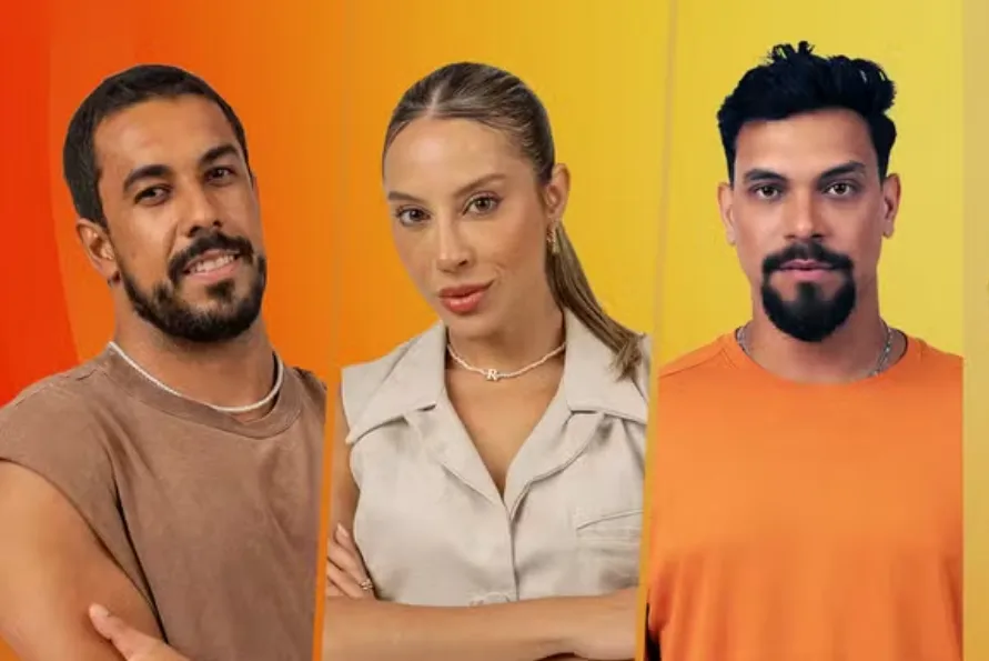 Maike, Renata e Vinícius disputam enquete e Paredão BBB 25 (Imagem: Reprodução)