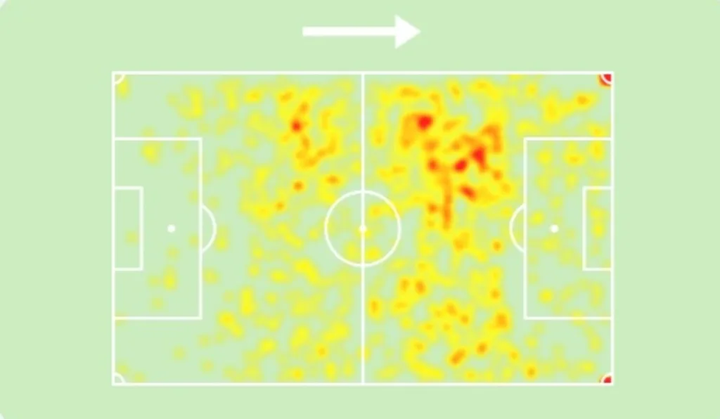 Mapa de calor de Zapelli, do Athletico, em 2024