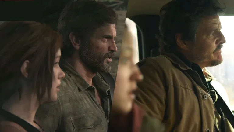 Comparativo de cenas do episódio 4 da série com o game (Foto: Divulgação / HBO)