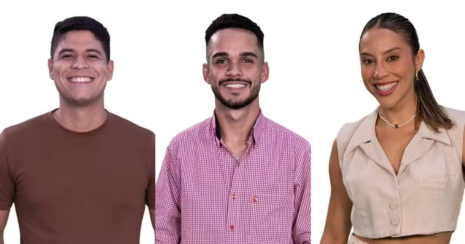Guilherme, João Pedro e Renata são finalistas do BBB 25 (Imagem: Reprodução)