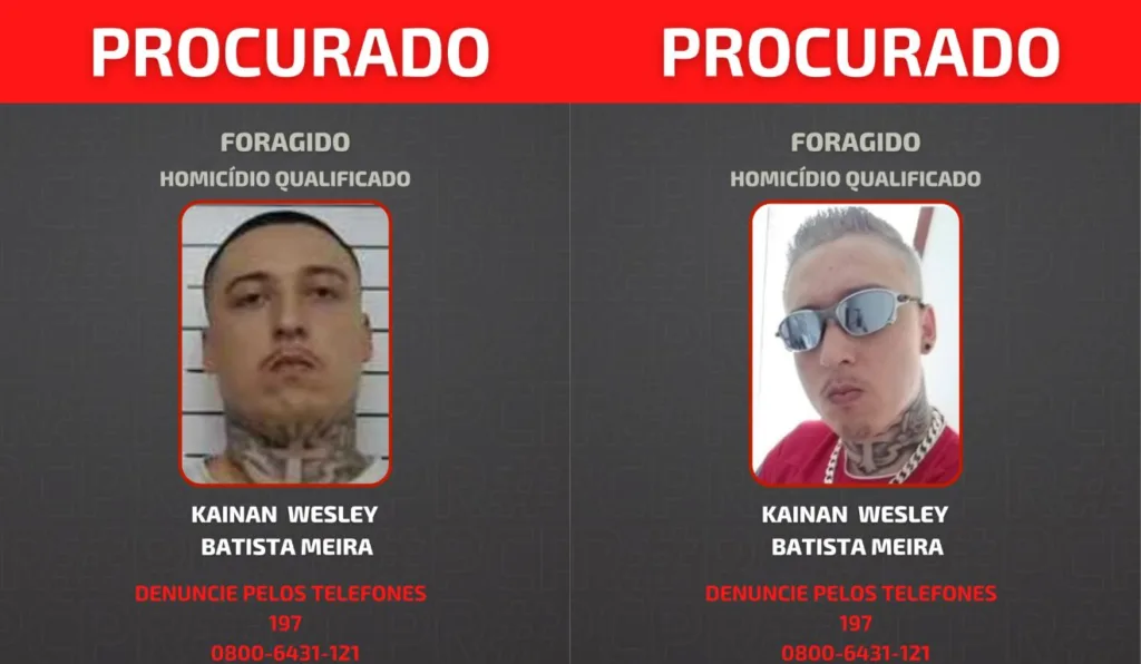 PCPR divulga foto de foragido em investigação na região de Curitiba 