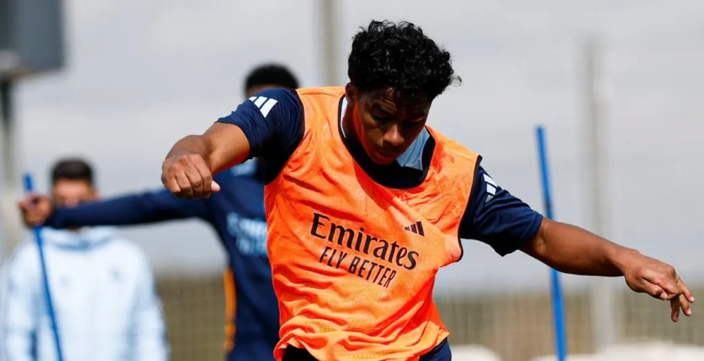 Endrick em treinamento pelo Real Madrid