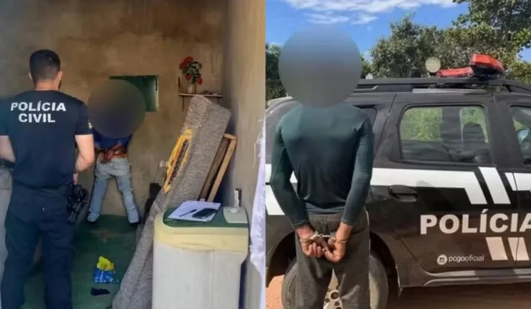 homens suspeitos de estuprar adolescente sendo presos