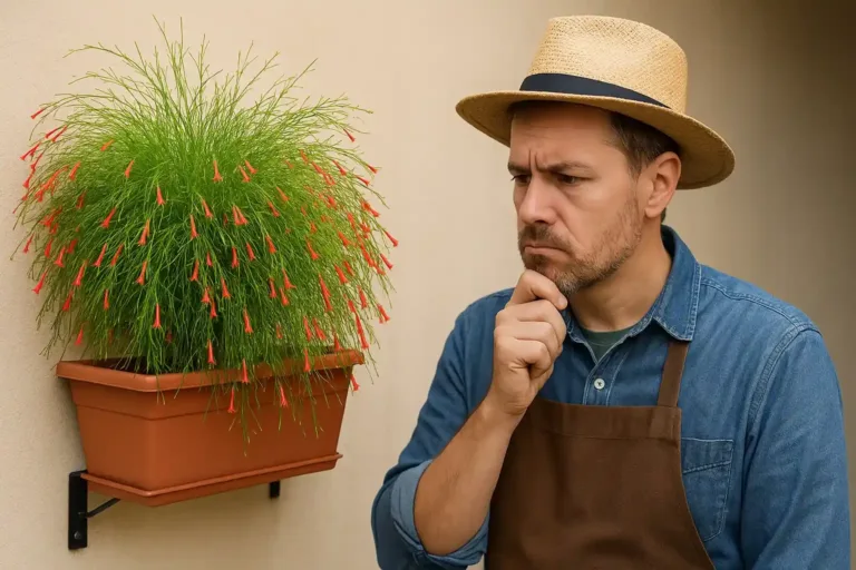 O que não fazer com sua russélia para que seus galhos pendentes se multipliquem