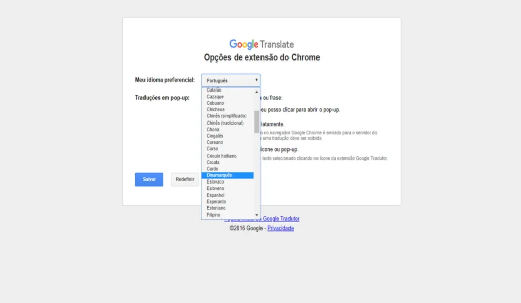 Print do 8 passo para instalar plugin do Google Tradutor.