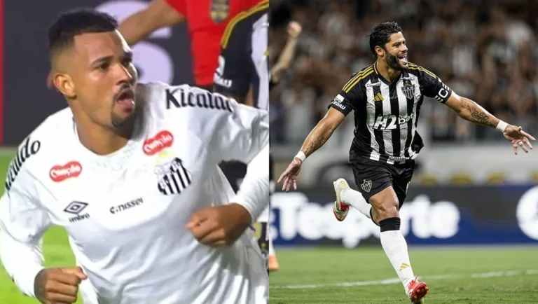 Zé Ivaldo marcou o primeiro gol da partida. (Fotos: Reprodução/ Premire e Reprodução/ Atlético-MG)