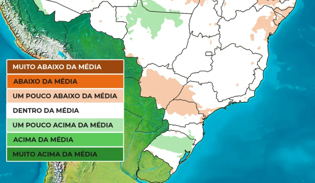 chuva esperada para o mês de maio no Sul do Brasil