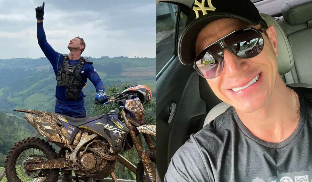 Eder Voltolini praticava motocross e postou uma foto poucas horas antes de acidente