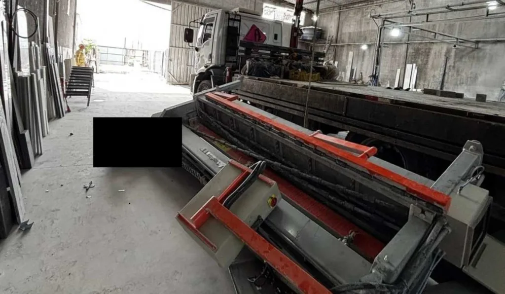 máquina que esmagou crânio do trabalhador