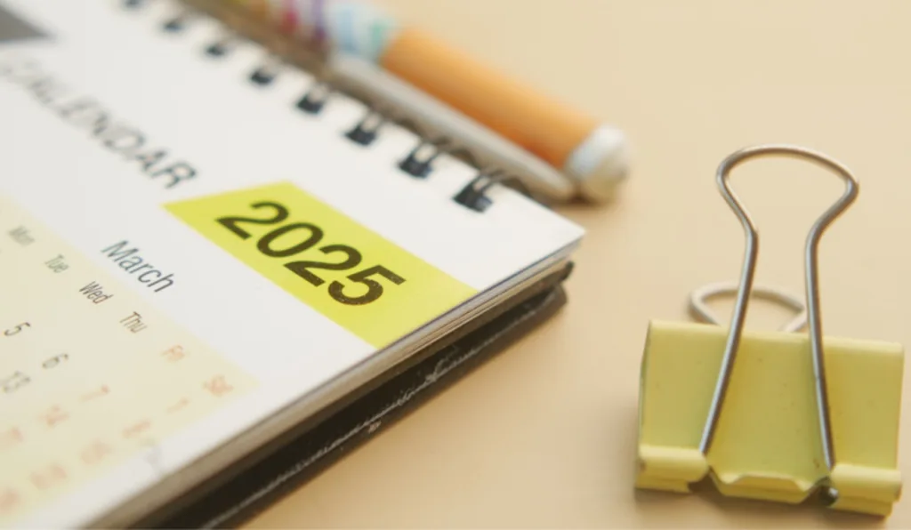 Calendário de 2025.