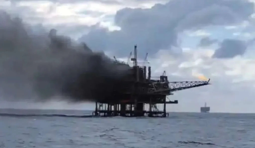 Plataforma com muita fumaça