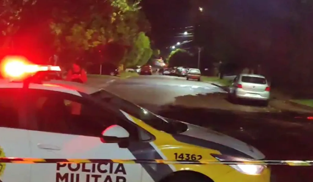 Local em que a Polícia Militar está em ocorrência