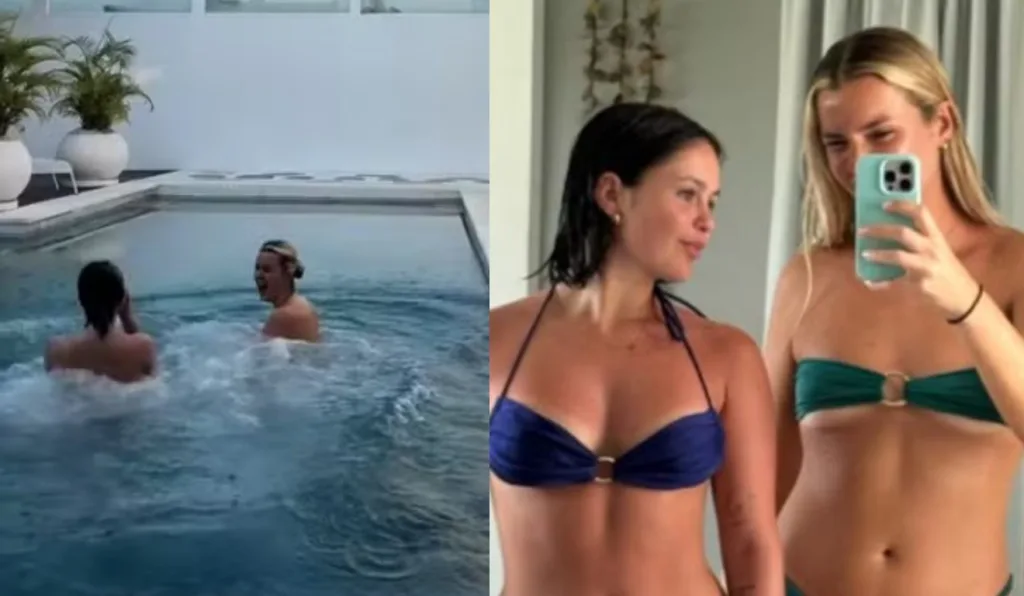 Turistas entraram peladas em piscina sem perceber que havia mais pessoas no imóvel alugado