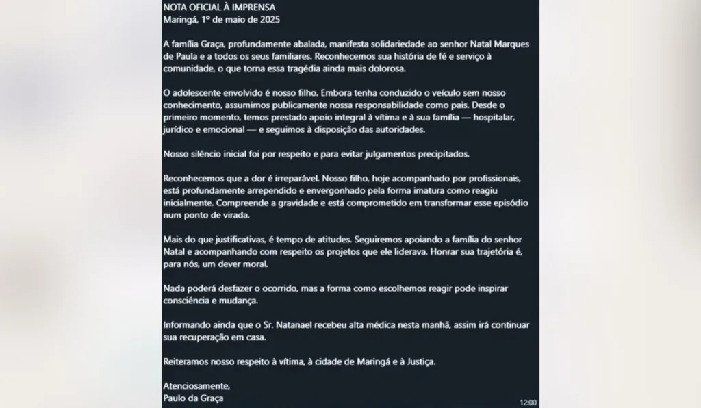 nota do pai do adolescente