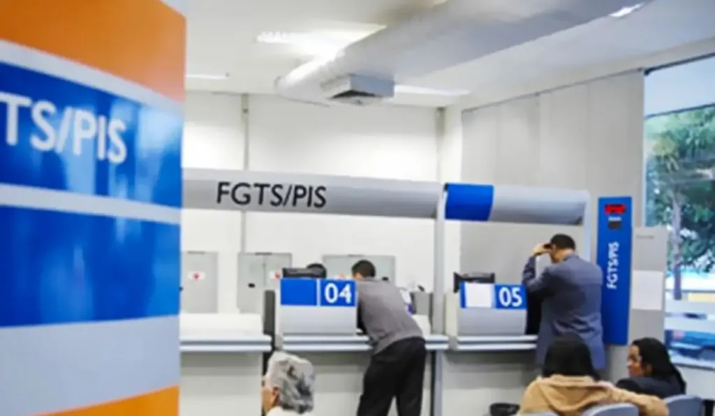 setor de FGTS/PIS em agência da Caixa Econômica