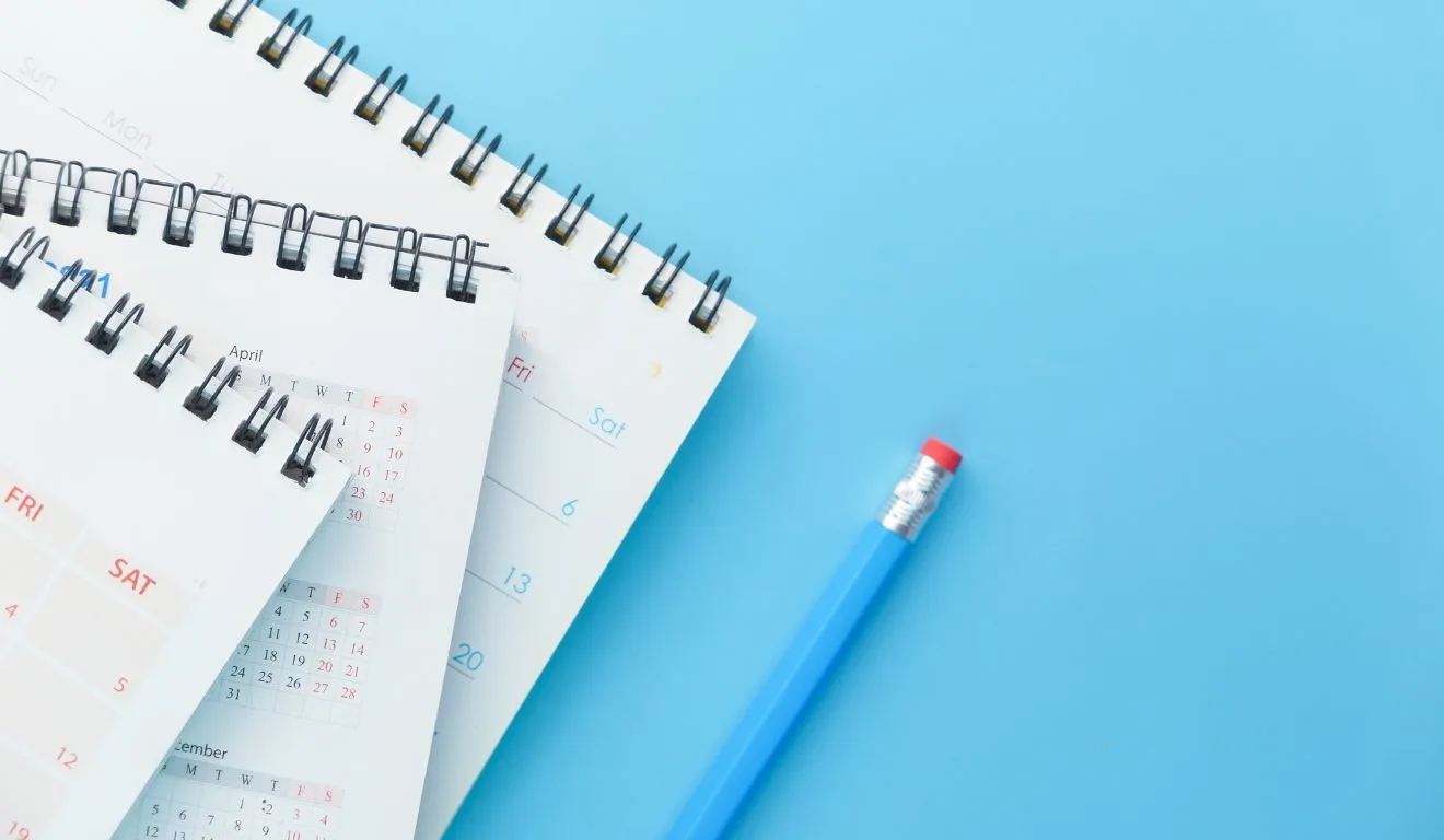 foto de um calendário 