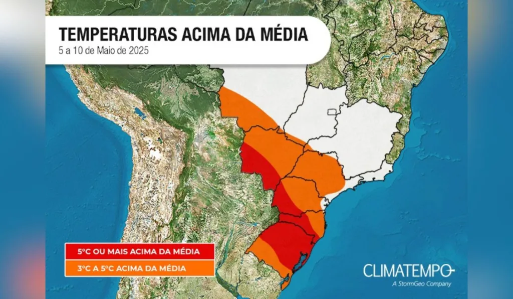 mapa do veranico no Paraná