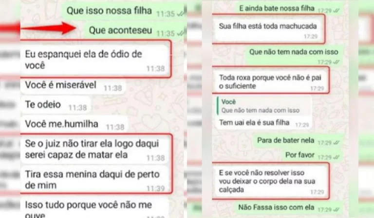 mensagens de mãe sobre tortura de filha
