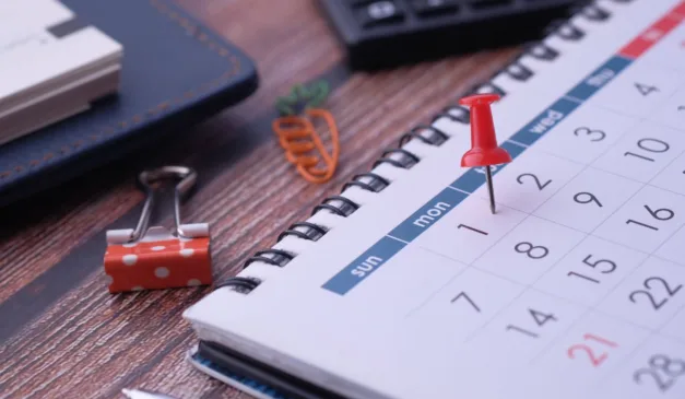 foto de um calendário para ilustrar o chinês