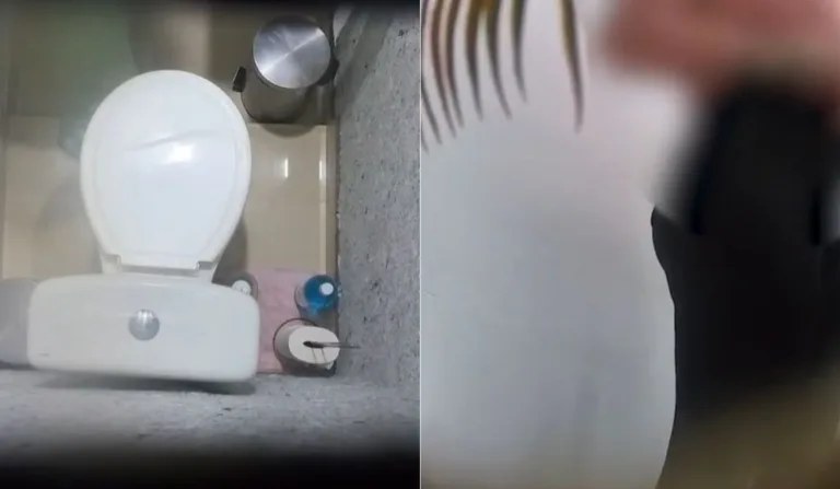 câmera instalada no banheiro pelo patrão de uma funcionária