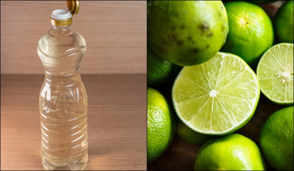 vinagre e limão